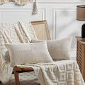 Fancy Homi 2 Packs Neutral Taupe Lumbar Decorative Throw Pillow Covers 14x22 by Fancy+Homi