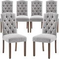 Tufted Upholstered Parsons Dining Chair with Sturdy Solid Wood Legs