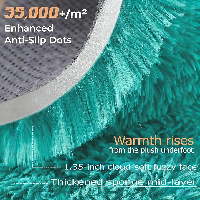 5x8 Area Rug for Living Room: Fluffy Shag Soft Washable Rugs Fuzzy Plush Indoor - Image 4