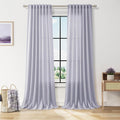 Nanspring Lavender Purple Linen Curtains 102 Inches Long by Nanspring