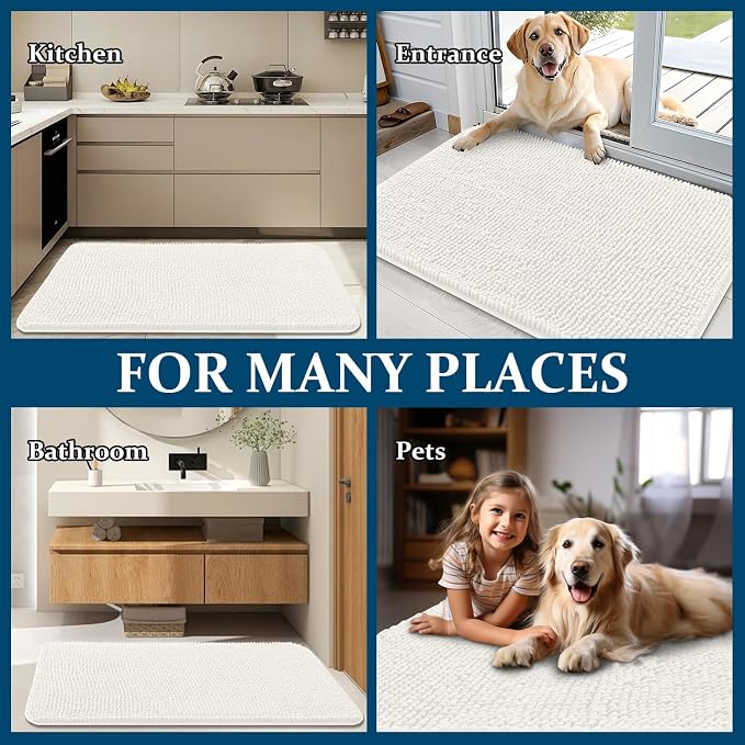 OLANLY Dog Door Mat for Muddy Paws 59x20, Absorbs Moisture and Dirt, Absorbent - Image 8