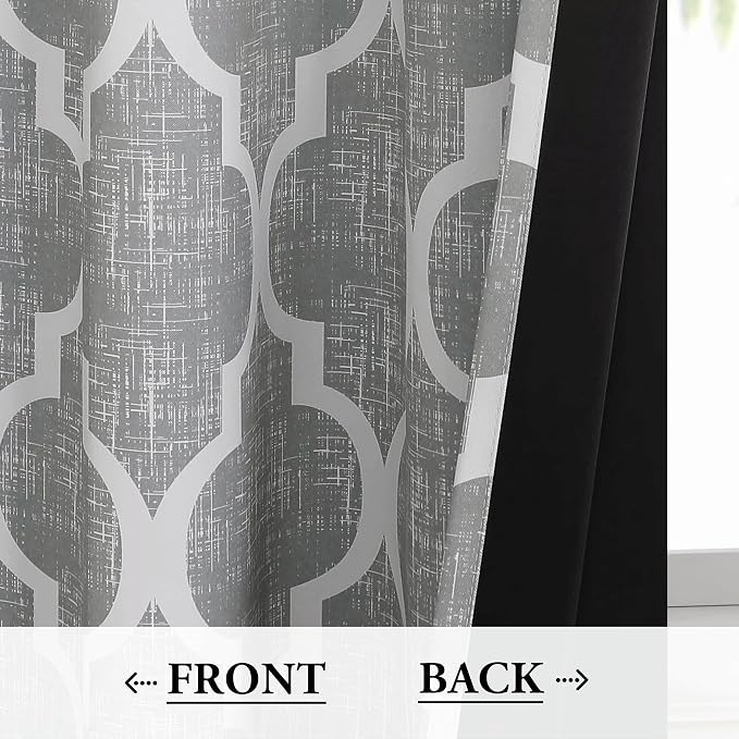 Beauoop 100% Blackout Curtains 54 Inches Long 2 Panels - Image 3