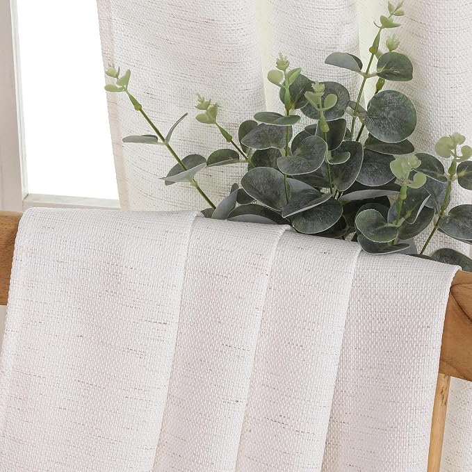 Chyhomenyc Blend Linen Valance for Windows, Light Filtering Blend Linen - Image 9