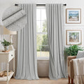 Pitalk Light Grey Blackout Curtain Panels 90 Inches Long by Pitalk