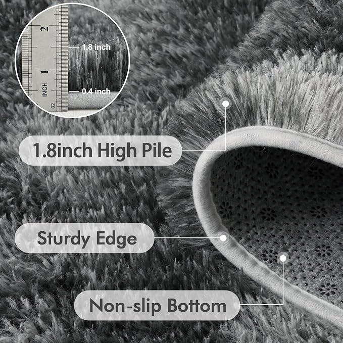 8x10 Ft Extra Large Shag Rugs for Living Room, Tie Dyed Ultra Soft Fluffy Furry - Image 5