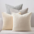 Topfinel 4 Packs Neutral Decorative Throw Pillows Covers 18x18 Inch by Topfinel
