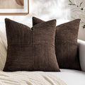 MIULEE Dark Brown Decorative Throw Pillow Covers 20x20 Inch by MIULEE