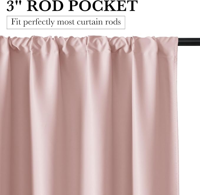 RYB HOME 100% Blackout Short Curtains - Image 3