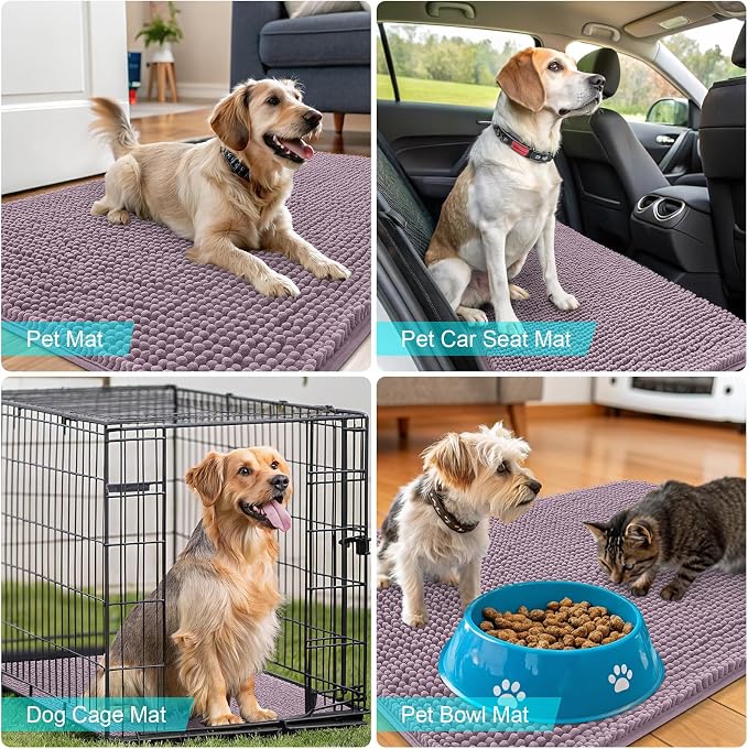 OLANLY Dog Door Mat for Muddy Paws 50x30, Absorbs Moisture and Dirt, Absorbent - Image 7
