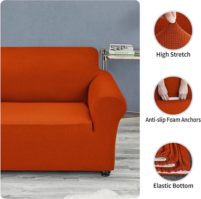 Joccun Stretch Loveseat Couch Cover, 1-Piece Sofa Cover - Image 5