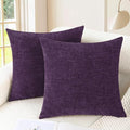 CaliTime Throw Pillow Covers Decorative 22 X 22 Inches Pack of 2 Cozy Chenille by CaliTime