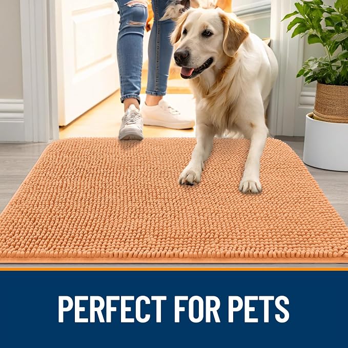 OLANLY Dog Door Mat for Muddy Paws 59x35, Absorbs Moisture and Dirt, Absorbent - Image 6