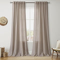 Nanspring Ecru Curtains 90 Inches Long by Nanspring