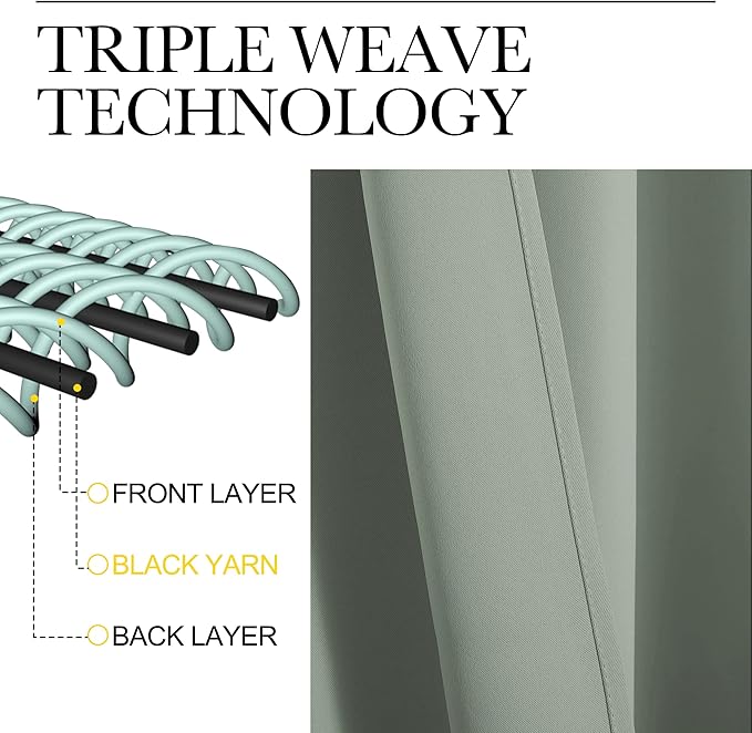 NICETOWN Living Room Curtains, 1 Pair, 70 x 84-inch, Home Decorations Thermal - Image 3