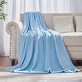 JIAHANNHA Flannel Fleece Ice Blue Blanket Throw Size, Light Blue Throw Blanket by JIAHANNHA