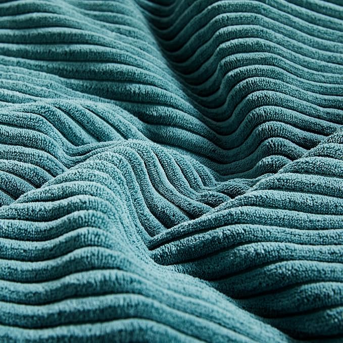 Fancy Homi 2 Packs Teal Big Decorative Throw Pillow Covers 24x24 Inch - Image 5