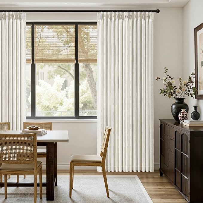 MIULEE Pinch Pleated Linen Curtains 96 Inches Long 2 Panels - Image 5