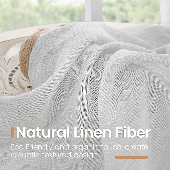 BGment Long Linen Curtains 102 Inch Length - Image 3