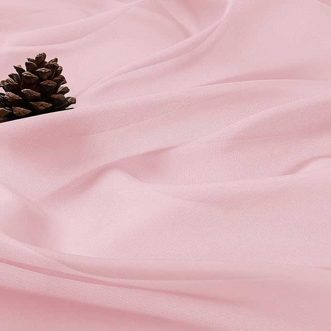OVZME Blush Pink Bedroom Curtains 2 Panel Sets 90 Inch Length, 59 Inch Extra - Image 5