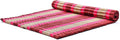 Leewadee - Foldable Floor Mattress - Japanese Roll Up Futon -Trifold Tatami Mat- Guest Floor Bed - Camping Mattress - Thai Massage Mat, Kapok Filled, 75 x 57 inches, Auburn Pink