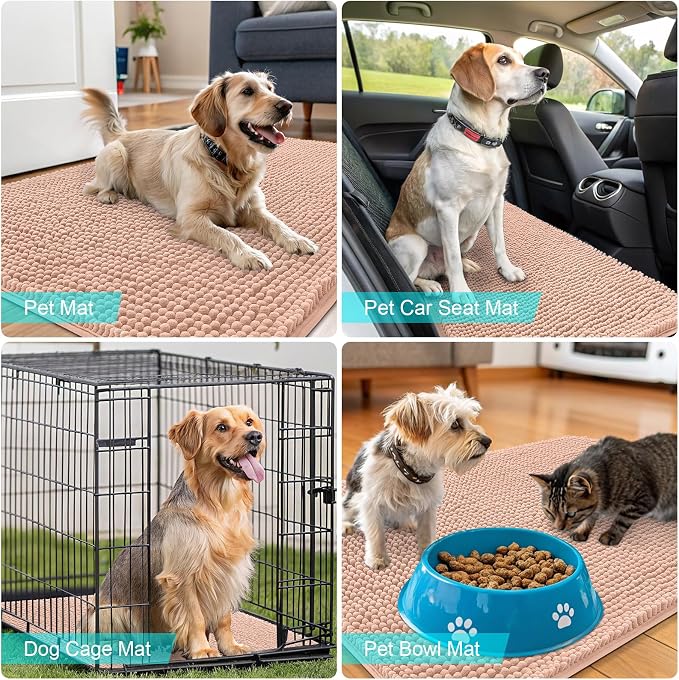 OLANLY Dog Door Mat for Muddy Paws 44x24, Absorbs Moisture and Dirt, Absorbent - Image 7