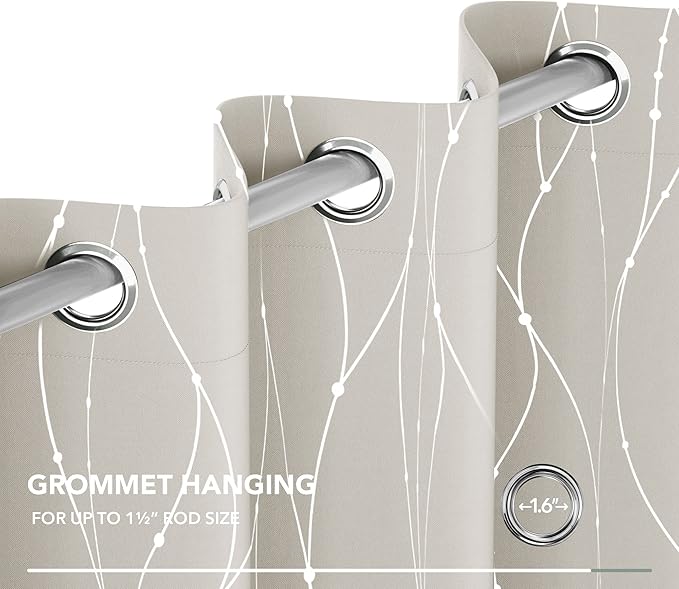 Deconovo Room Darkening Curtain, Thermal Insulated Noise Reducing Drapes - Image 7