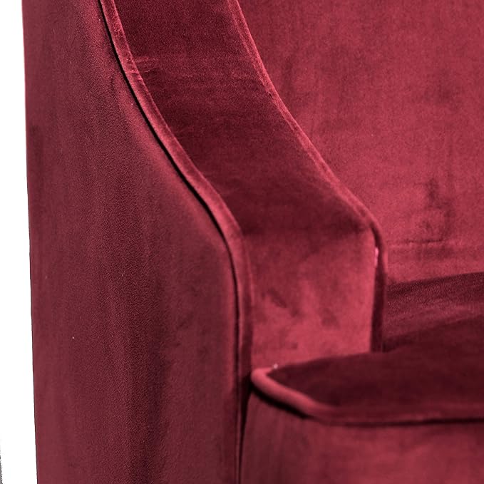 HomePop Swoop Arm Living-Room-Chairs, Dark Tan Velvet