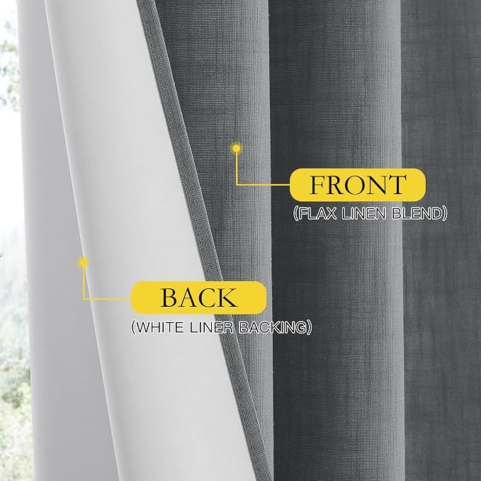 NICETOWN Linen Blackout Curtains - Image 5