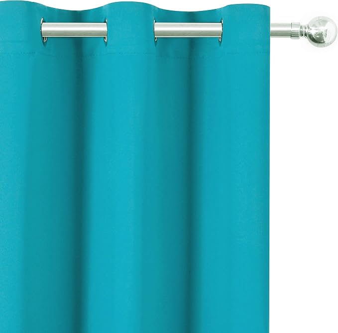 LEMOMO Teal Thermal Blackout Curtains/38 x 84 Inch/Set of 2 Panels Room - Image 7