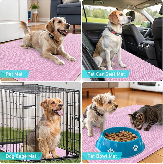 OLANLY Dog Door Mat for Muddy Paws 50x30, Absorbs Moisture and Dirt, Absorbent - Image 7