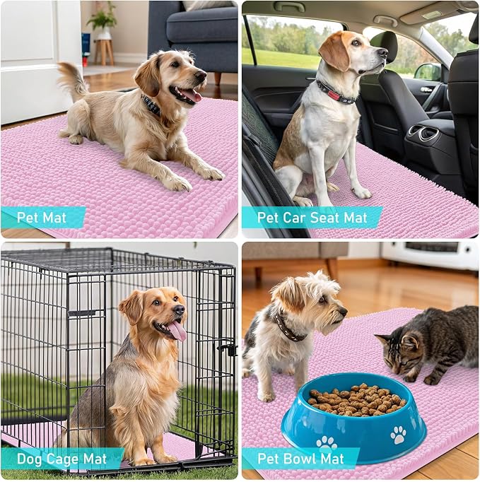 OLANLY Dog Door Mat for Muddy Paws 47x20, Absorbs Moisture and Dirt, Absorbent - Image 7