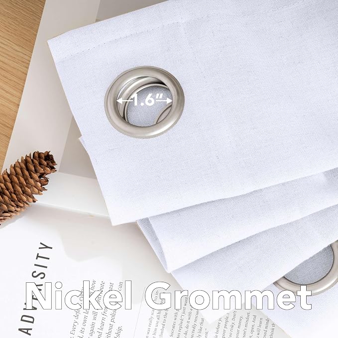 H.VERSAILTEX Living Room Linen Curtains Home Decorative Grommet Curtains - Image 5