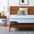 Lucid 2 Inch Mattress Topper - California King Size - Cooling Gel Infused Memory Foam - Plush Feel Pressure Relieving Bed Topper - Mattress Pad – Ventilated Breathable Design – CertiPur Certified