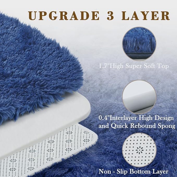 Rugs for Bedroom 4x6, Alfombras para Salas Shag Large Plush Soft Area Rug - Image 4