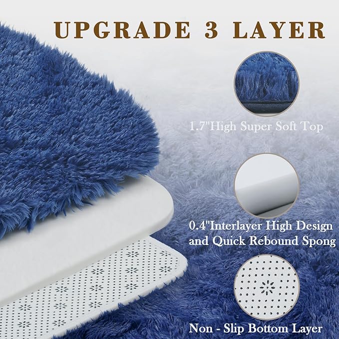 Rugs for Living Room 5x8, Alfombras para Salas Shag Large Plush Soft Area Rug - Image 5