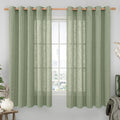 LAMIT Sheer Linen Curtains 63 inches Long by LAMIT
