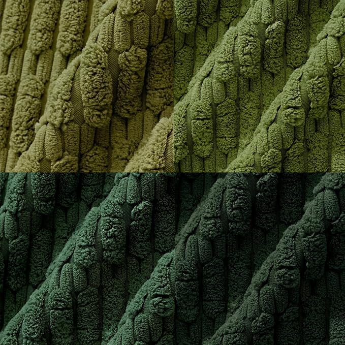 Fancy Homi Set of 4 Green Winter Decorative Throw Pillow Covers 14x14 Inch - Image 5