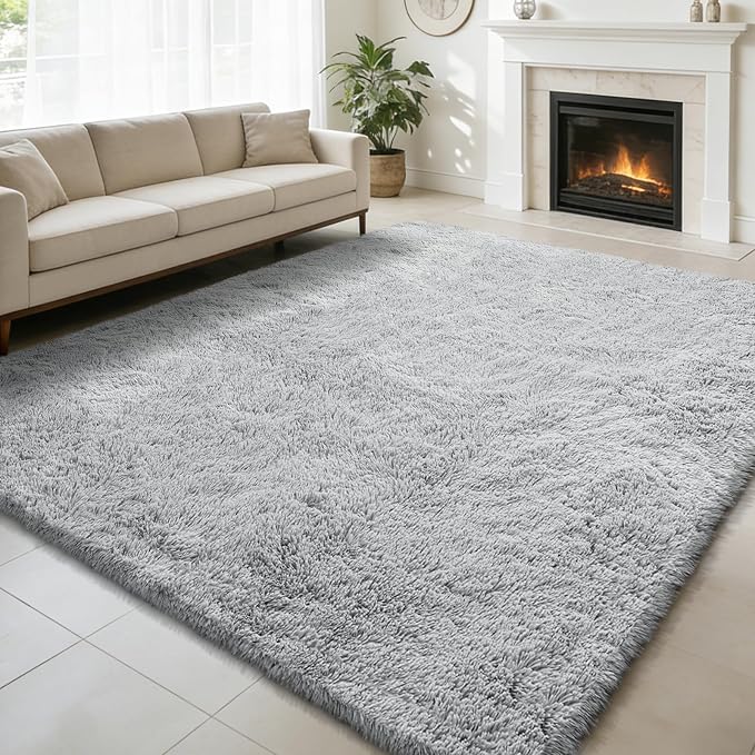 6x9 Fluffy Area Rug for Living Room, Shag Area Rugs for Bedroom by yulidayang