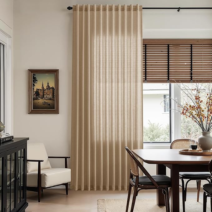Sand Beige Linen Curtains for Living Room 94 Inches Long Simple Modern Light - Image 6