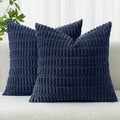 MIULEE Pack of 2 Corduroy Decorative Euro Sham Throw Pillow Covers 26x26 Inch by MIULEE