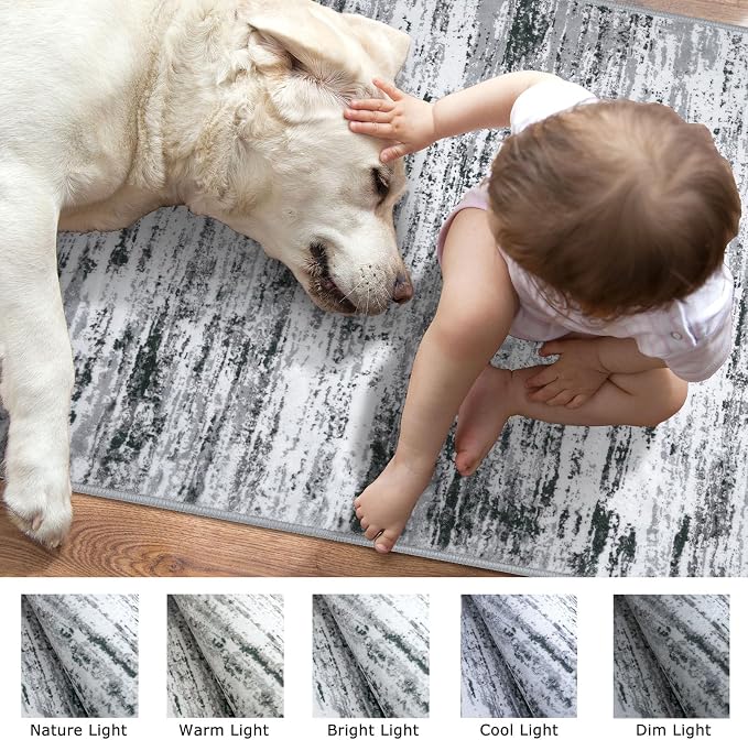Lansny Modern Abstract Runner Rug 2.6x12 - Image 3