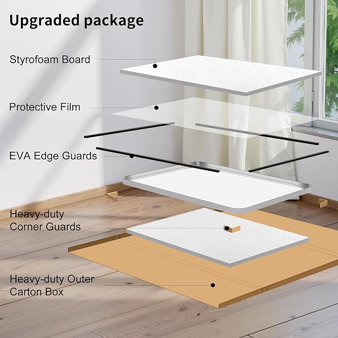 FORBATH 24x48 Inch Bathroom Mirror, Brushed Silver Deep Frame Narrow Full Length Wall Mirror with Rounded Corners, Anti-Rust Tempered Glass for Modern Farmhouse Vanity (Horizontal/Vertical)