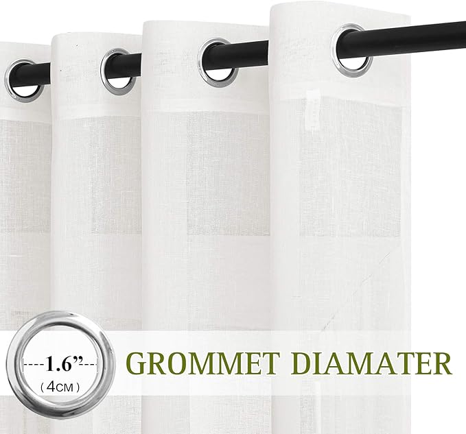 NICETOWN Thick Linen Sheer Curtains - Image 3