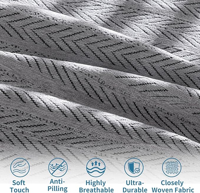 Nobildonna Sofa Cover Washable Soft Thicken Chenille Couch Cover with Tassel,Waterproof Sofa Slipcover for 3-4 Cushion Couch,Sectional Sofa,L-Shaped Furniture Protector Pet-Friendly,Gray 71"x150"