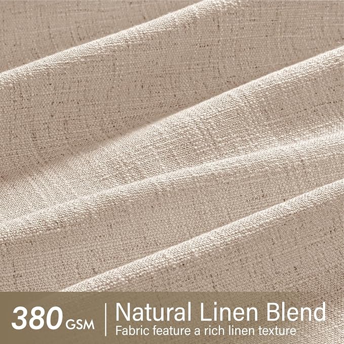 MIULEE Pinch Pleated Thick Linen Curtains 84 Inches Long 2 Panels - Image 4