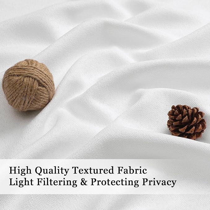 OWENIE White Valances for Windows 1 Pcs 18 Inch Length, Light Filtering - Image 2