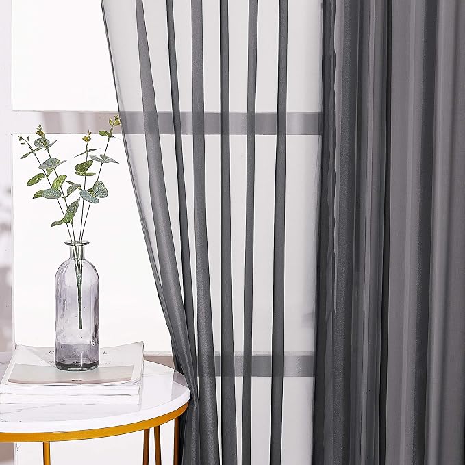 NICETOWN 96" Long Sheer Curtains - Image 3