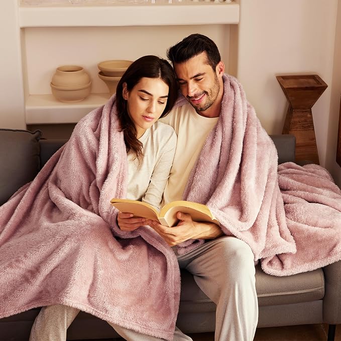 Exclusivo Mezcla Plush Fuzzy Fleece Throw Blanket Extra Large, Super Soft - Image 3