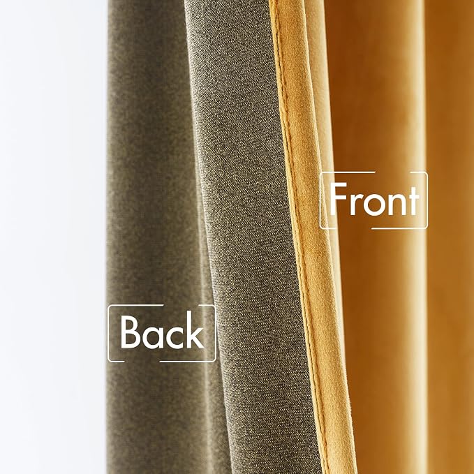 MIULEE Velvet Curtains 90 inches 2 Panels - Image 6