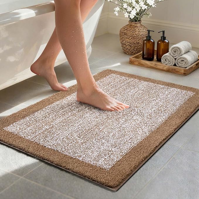 Bathroom Rugs 30x20 Non Slip Washable, Coffee Bath Mat by Unknown